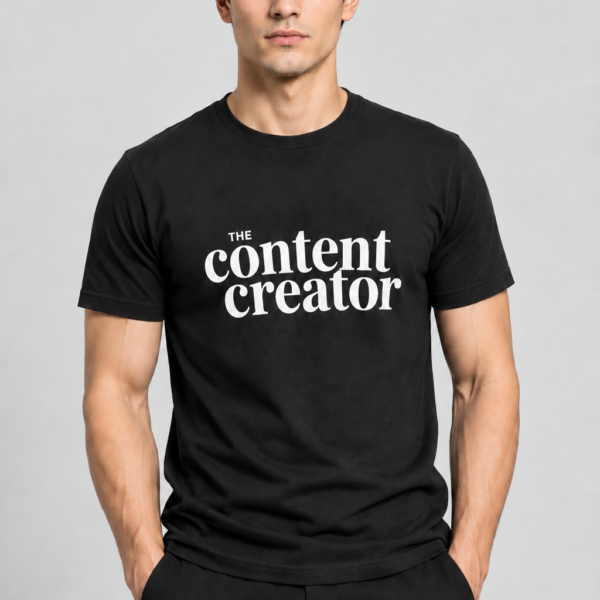 The Content Creator Cotton T-Shirt – Regular Fit Unisex Graphic Tee UAE